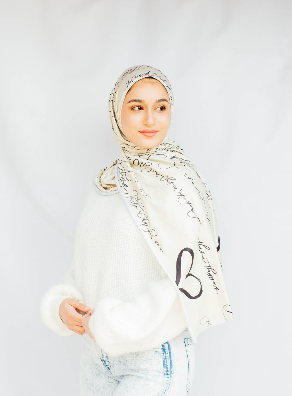 Hana's Prints Collection: Hijabi Power Poem on Beige - leenashijabs