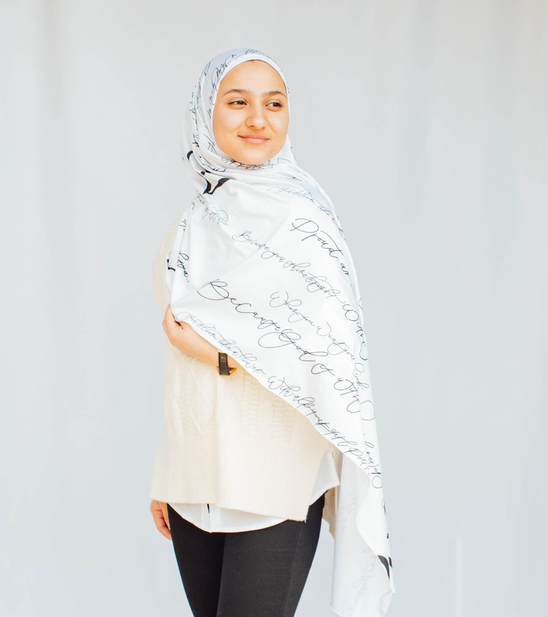 Hana's Prints Collection: Hijabi Power Poem on White - leenashijabs